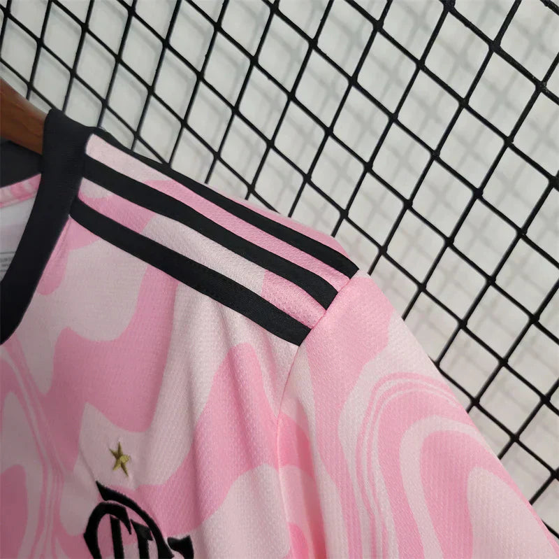 Maillot Flamengo Third Rayé Rose 23/24